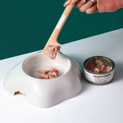 4 PCS Cat & Dog Wet Food Mixing Canned Long Handle Spoon(Grey)-garmade.com