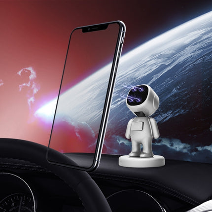 TOPFREE Astronaut Car Bracket Magnetic Adhesive Paste Navigation Car Phone Bracket(Black)-garmade.com