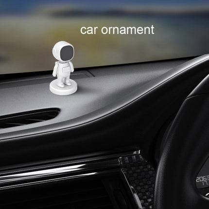 TOPFREE Astronaut Car Bracket Magnetic Adhesive Paste Navigation Car Phone Bracket(White)-garmade.com