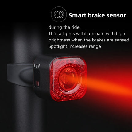 MEROCA XC02 Smart Light-Sensitive Brake Induction Taillight(Pipe Mounting)-garmade.com