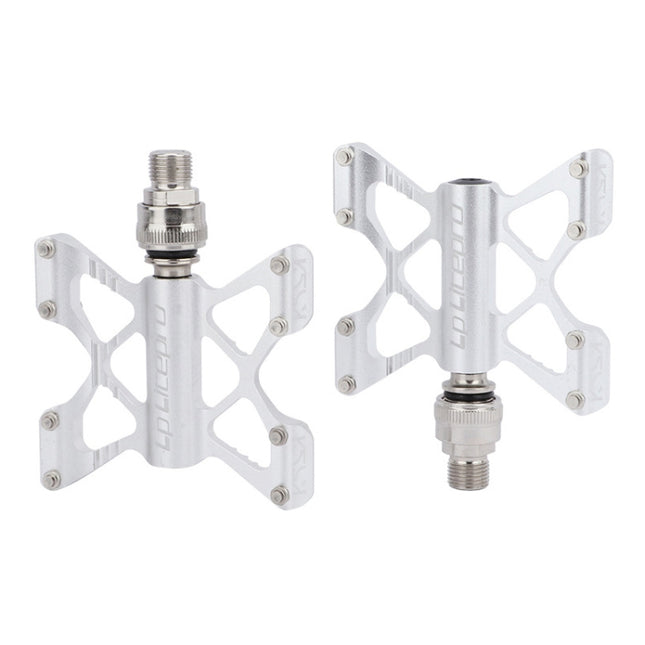 LP LitePro K5 Folding Bkie Aluminum Alloy Bearin Pedals(Silver)-garmade.com