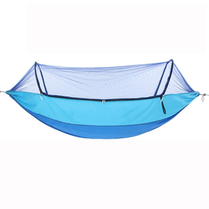 Outdoor Camping Anti-Mosquito Quick-Opening Hammock, Spec: Single (Blue+Sky Blue)-garmade.com
