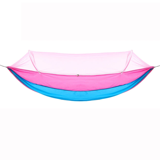 Outdoor Camping Anti-Mosquito Quick-Opening Hammock, Spec: Single (Pink+Sky Blue)-garmade.com