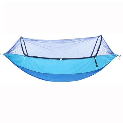 Outdoor Camping Anti-Mosquito Quick-Opening Hammock, Spec: Double (Blue+Sky Blue)-garmade.com