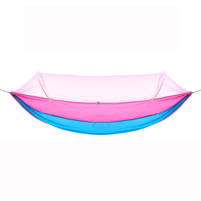 Outdoor Camping Anti-Mosquito Quick-Opening Hammock, Spec: Double (Pink+Sky Blue)-garmade.com
