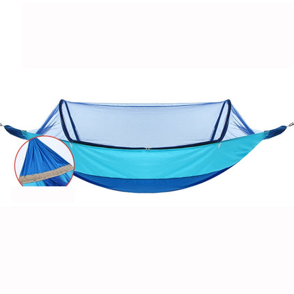 Outdoor Camping Anti-Mosquito Quick-Opening Hammock, Spec: Single Anti-rollover (Sky Blue)-garmade.com