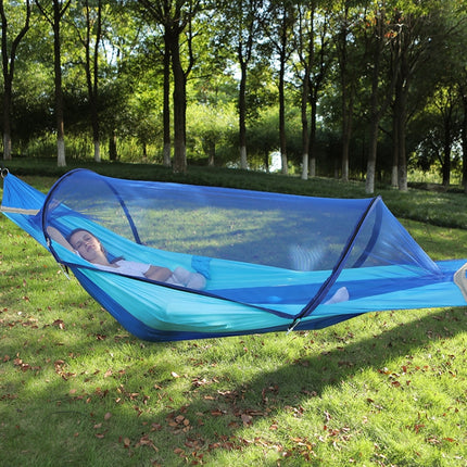 Outdoor Camping Anti-Mosquito Quick-Opening Hammock, Spec: Single Anti-rollover (Sky Blue)-garmade.com