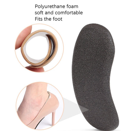 10 Pairs High Heel Shoes Thickened Anti-Wear Foot Half Size Pads, Size: 2mm(Black)-garmade.com