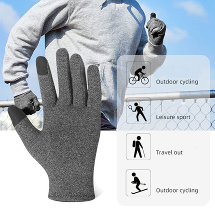 Sports Fitness Training Joint Protection Warm Gloves, Size: S(Grey)-garmade.com