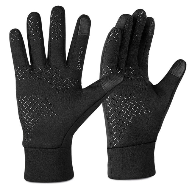 Outdoor Sports Velvet Anti-Slip Glove, Size: M(Black)-garmade.com
