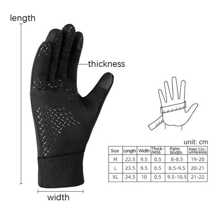 Outdoor Sports Velvet Anti-Slip Glove, Size: M(Black)-garmade.com