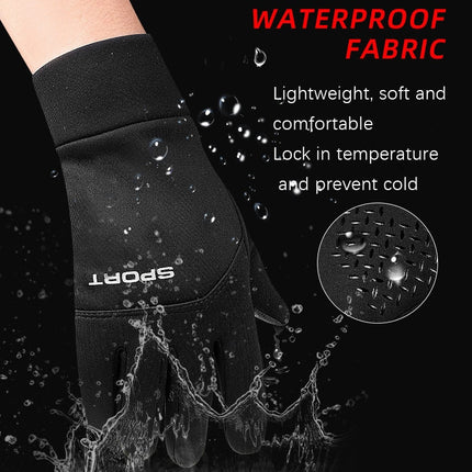 Outdoor Sports Velvet Anti-Slip Glove, Size: L(Black)-garmade.com