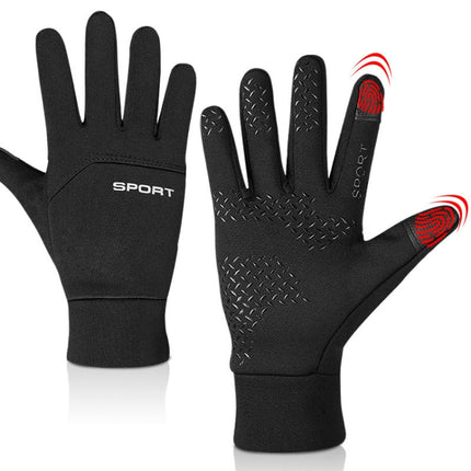Outdoor Sports Velvet Anti-Slip Glove, Size: XL(Black)-garmade.com