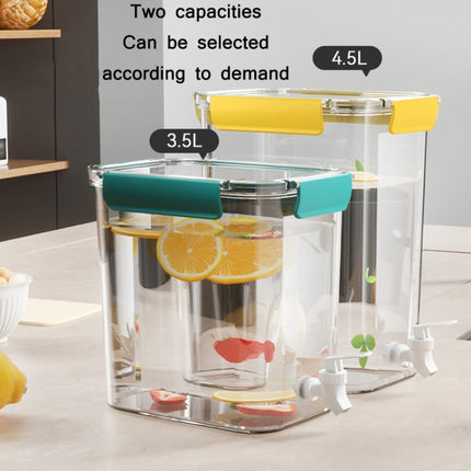 4.5L Home Kitchen Refrigerator Cold Kettle With Faucet(Yellow)-garmade.com