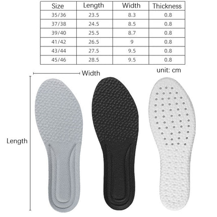 2 Pairs Lightweight Porous Breathable Full Pad, Size: 35/36(Grey)-garmade.com