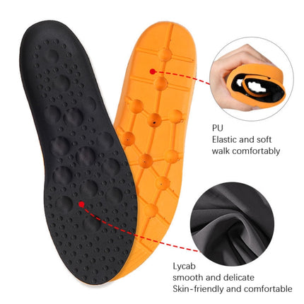 2 Pairs Sweat-Absorbent Breathable Shock Absorbing Full Pad, Size: S 35-38 Yard(Black)-garmade.com