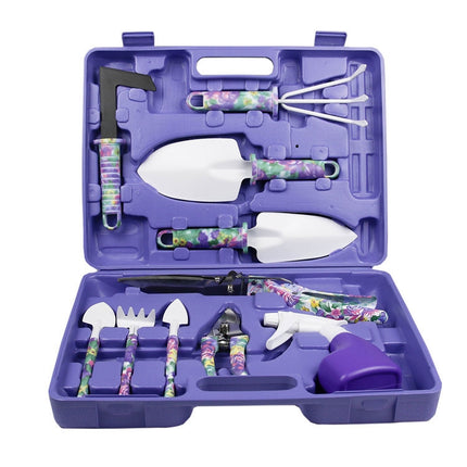 YL025 Potted Gardening Tool Set, Specification: 10 PCS / Set (Purple)-garmade.com