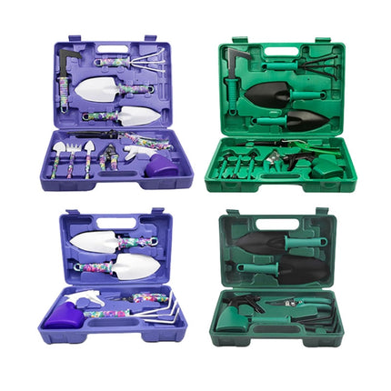 YL025 Potted Gardening Tool Set, Specification: 10 PCS / Set (Purple)-garmade.com