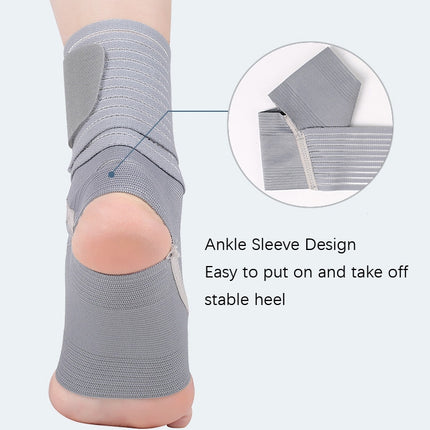 Outdoor Anti-sprain Bandage Compression Ankle Support For Men and Women(Grey)-garmade.com