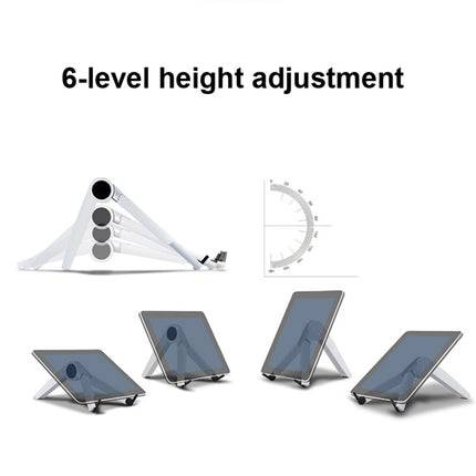 UP-1S Foldable Laptop Stand Mobile Phone Tablet Desktop Stand(White)-garmade.com