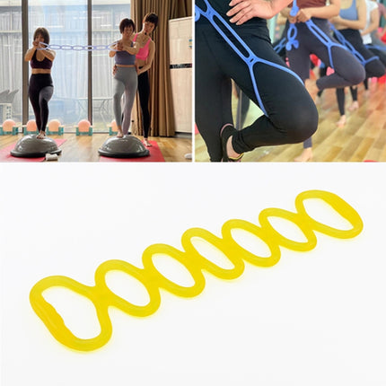 Jelly Seven-Hole Elastic Silicone Yoga Resistance Band(Yellow)-garmade.com