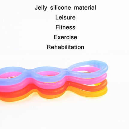 Jelly Seven-Hole Elastic Silicone Yoga Resistance Band(Rose Red)-garmade.com