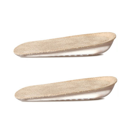 2 Pairs GEL Increasing High Insole Fleece Invisible Increased Pad, Size: S Code 1cm(Apricot)-garmade.com