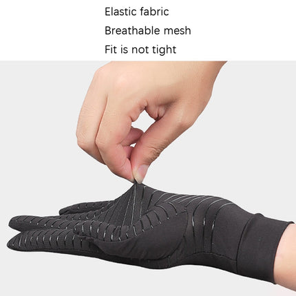 Copper Fiber Pressure Sports Fitness Anti-Slip Gloves, Size: S-garmade.com