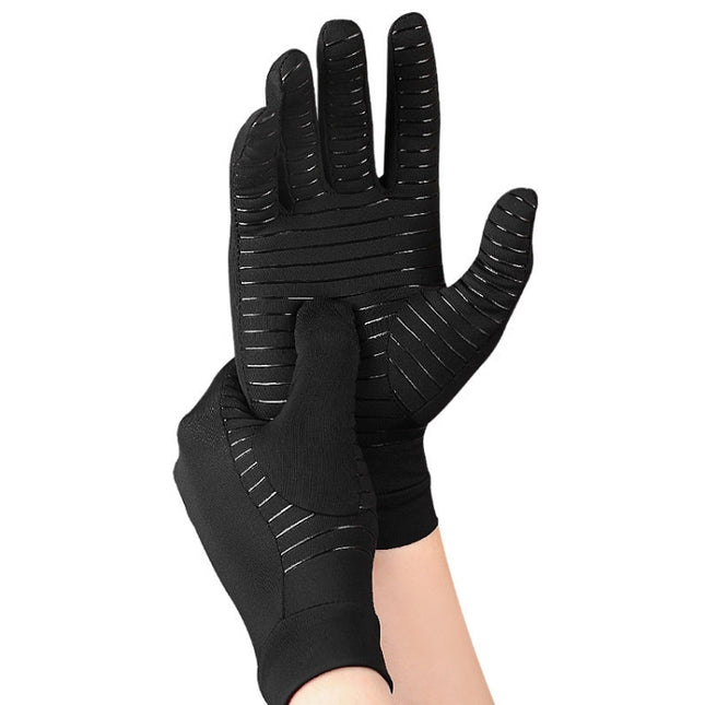 Copper Fiber Pressure Sports Fitness Anti-Slip Gloves, Size: L-garmade.com
