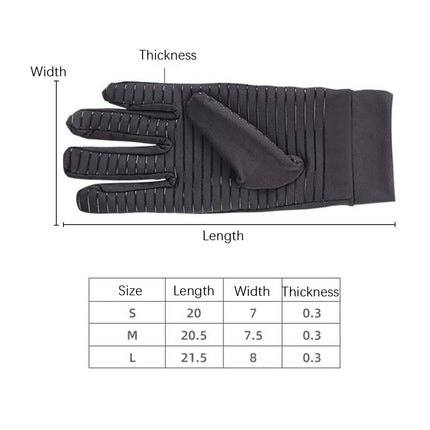 Copper Fiber Pressure Sports Fitness Anti-Slip Gloves, Size: L-garmade.com