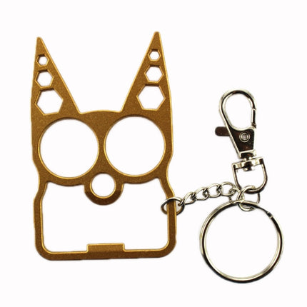 2 PCS 6 In 1 Multifunctional Keychain Zinc Alloy Bottle Opener(Gold)-garmade.com