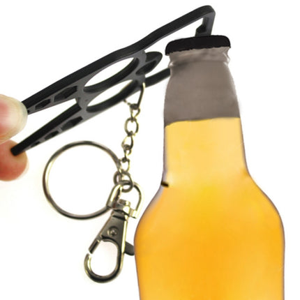 2 PCS 6 In 1 Multifunctional Keychain Zinc Alloy Bottle Opener(Pink)-garmade.com