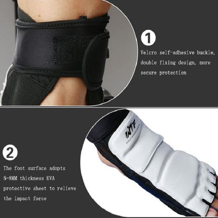 A Pair Taekwondo Boxing Half-toe Foot Guard, Specification: M Foot Cover (Size 34-36)-garmade.com