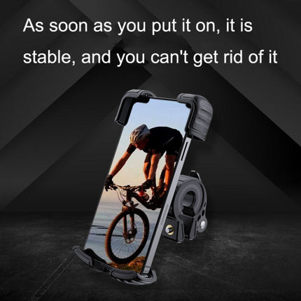 YYS-443-1 Bicycle Push Type Mobile Phone Navigation Bracket(Black)-garmade.com