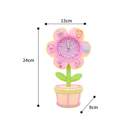 DIY Flower Clock Toy(Pink)-garmade.com