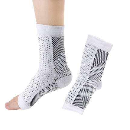 5 Pairs Comfortable Functional Pressure Socks, Size: L/XL(White)-garmade.com