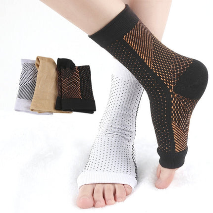 5 Pairs Comfortable Functional Pressure Socks, Size: S/M(Skin Color)-garmade.com