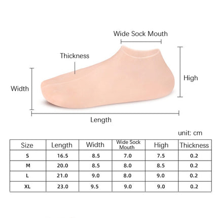 2 Pairs Moisturizing And Rejuvenating Sole Function Socks, Size: S(Skin Color)-garmade.com