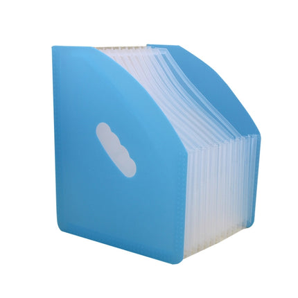 Standing Organ Clip Student Test Paper Storage Clip(Blue Surface(White Inner Page))-garmade.com