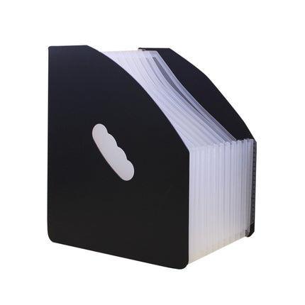 Standing Organ Clip Student Test Paper Storage Clip(Black Surface (White Inner Page))-garmade.com