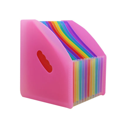 Standing Organ Clip Student Test Paper Storage Clip(Red Surface (Colorful Inner Page))-garmade.com