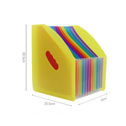 Standing Organ Clip Student Test Paper Storage Clip(Yellow Surface (Colorful Inner Page))-garmade.com