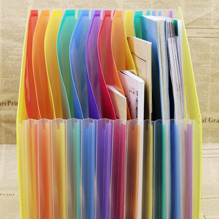 Standing Organ Clip Student Test Paper Storage Clip(Yellow Surface (White Inner Page))-garmade.com