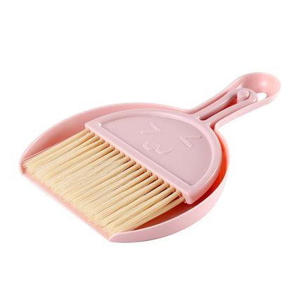 6 Set Home Desktop Mini Keyboard Cleaning Brush With Dustpan(Pink)-garmade.com