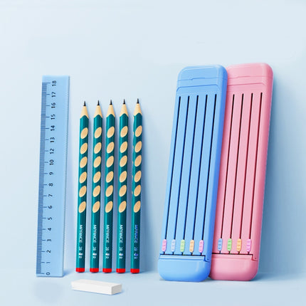 4 in 1 Pencil Eraser Ruler Stationery Box(Athens Blue)-garmade.com