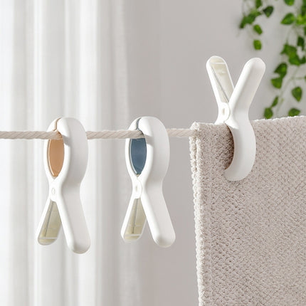 2 PCS Large Yellow Household Plastic Windproof Sheet Fixed Clothespin Hanger Clip-garmade.com