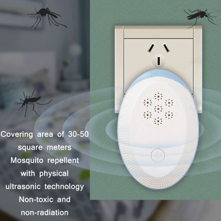 Ultrasonic Mosquito Rat Repellent Night Light, Specification: UK Plug(Pearl White)-garmade.com