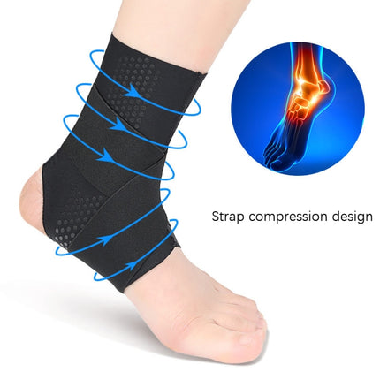 Thin Anti-Slip Dispensing Sports Compression Bandage Ankle Brace, Specification: M(Black)-garmade.com