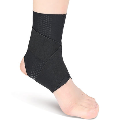 Thin Anti-Slip Dispensing Sports Compression Bandage Ankle Brace, Specification: L(Black)-garmade.com