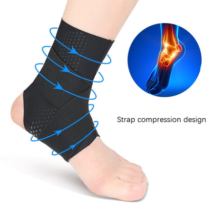 Thin Anti-Slip Dispensing Sports Compression Bandage Ankle Brace, Specification: XL(Black)-garmade.com